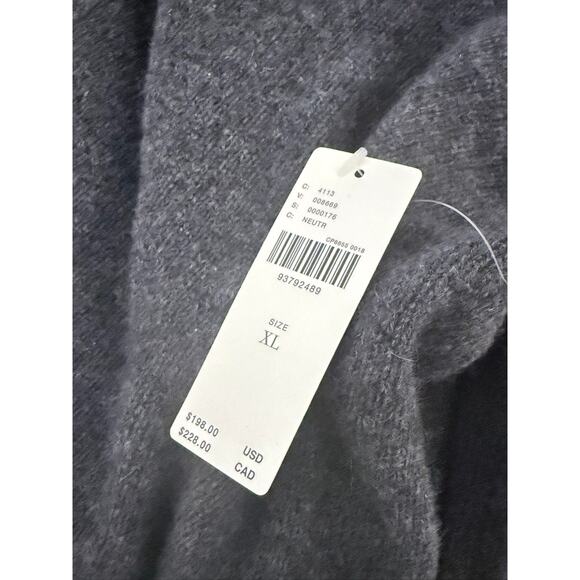 Maeve Anthropologie NWT XL Chandler 100 Cashmere Sweater Gray Box Fit Minimalist - Picture 8 of 10